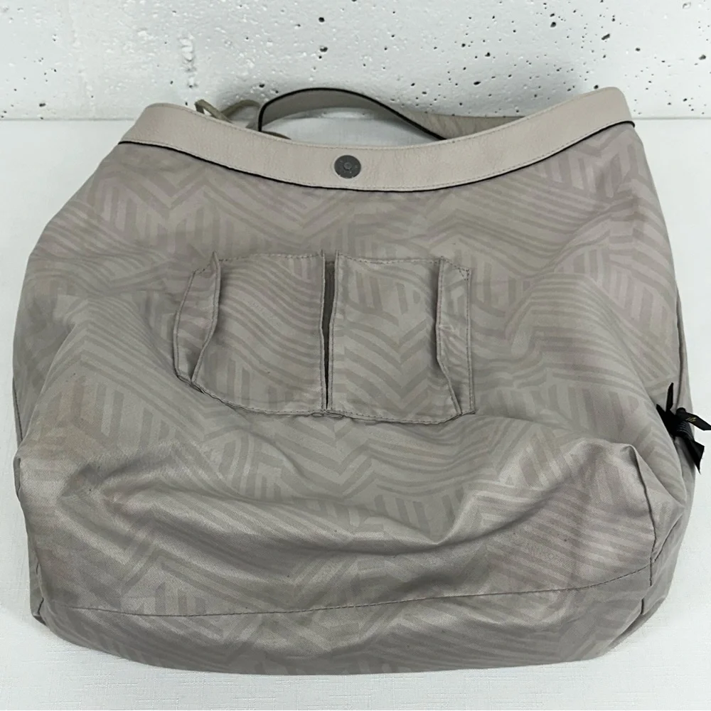 Rebecca Minkoff Large Gray Leather Bryn Double Zip Hobo Ladies Bag Purse